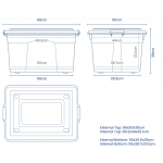 JIEPIN STORAGE BOX W/WHEELS (XL)
